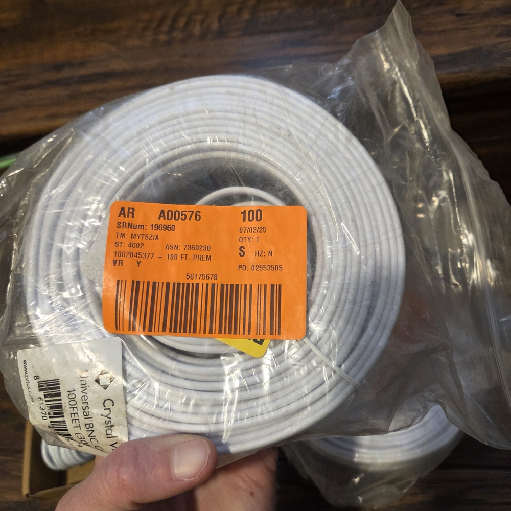 Crystal Vision Universal BNC Cable 100FEET (30M)